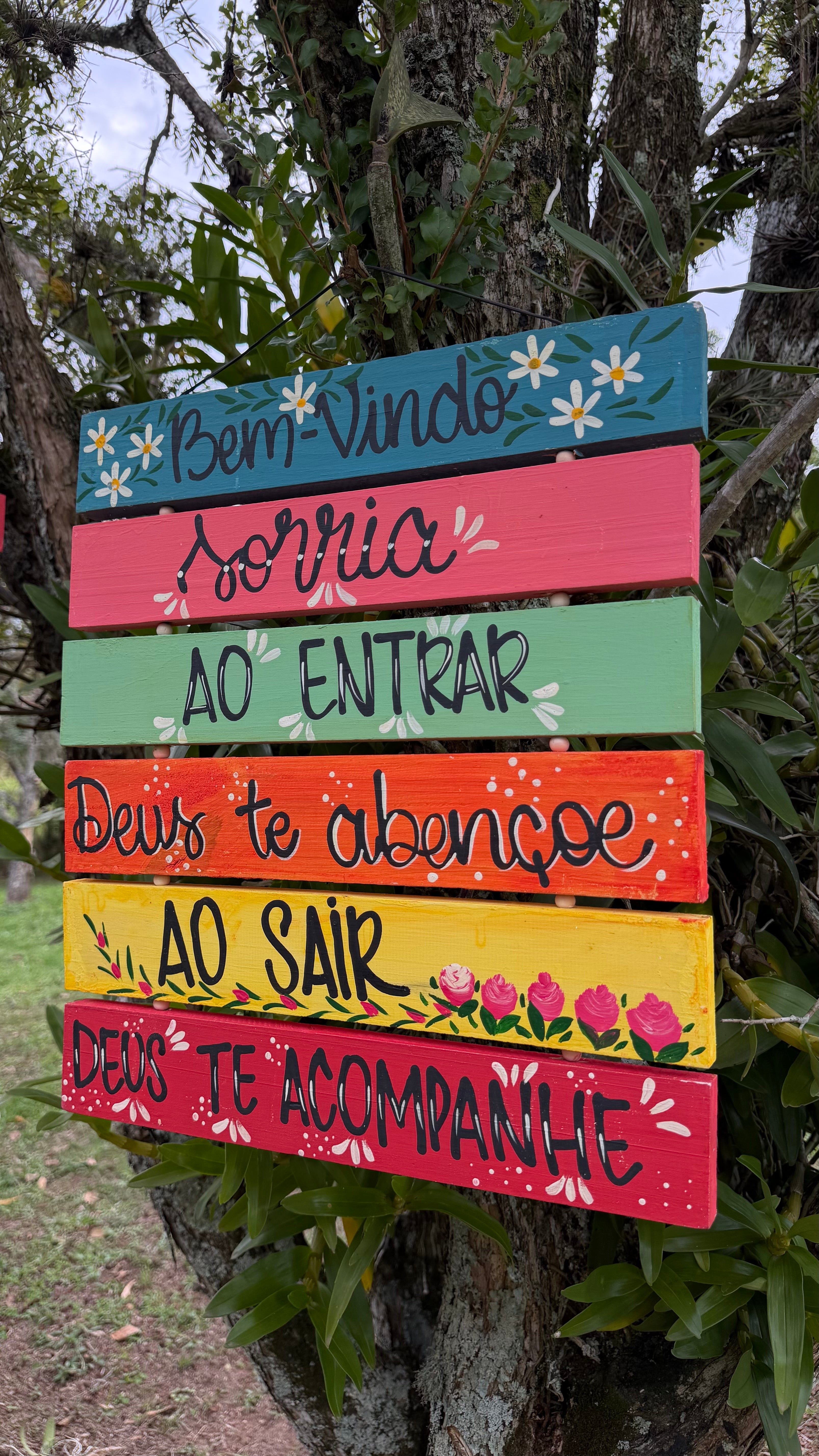 Placa Bem Vindo Deus te abençoe