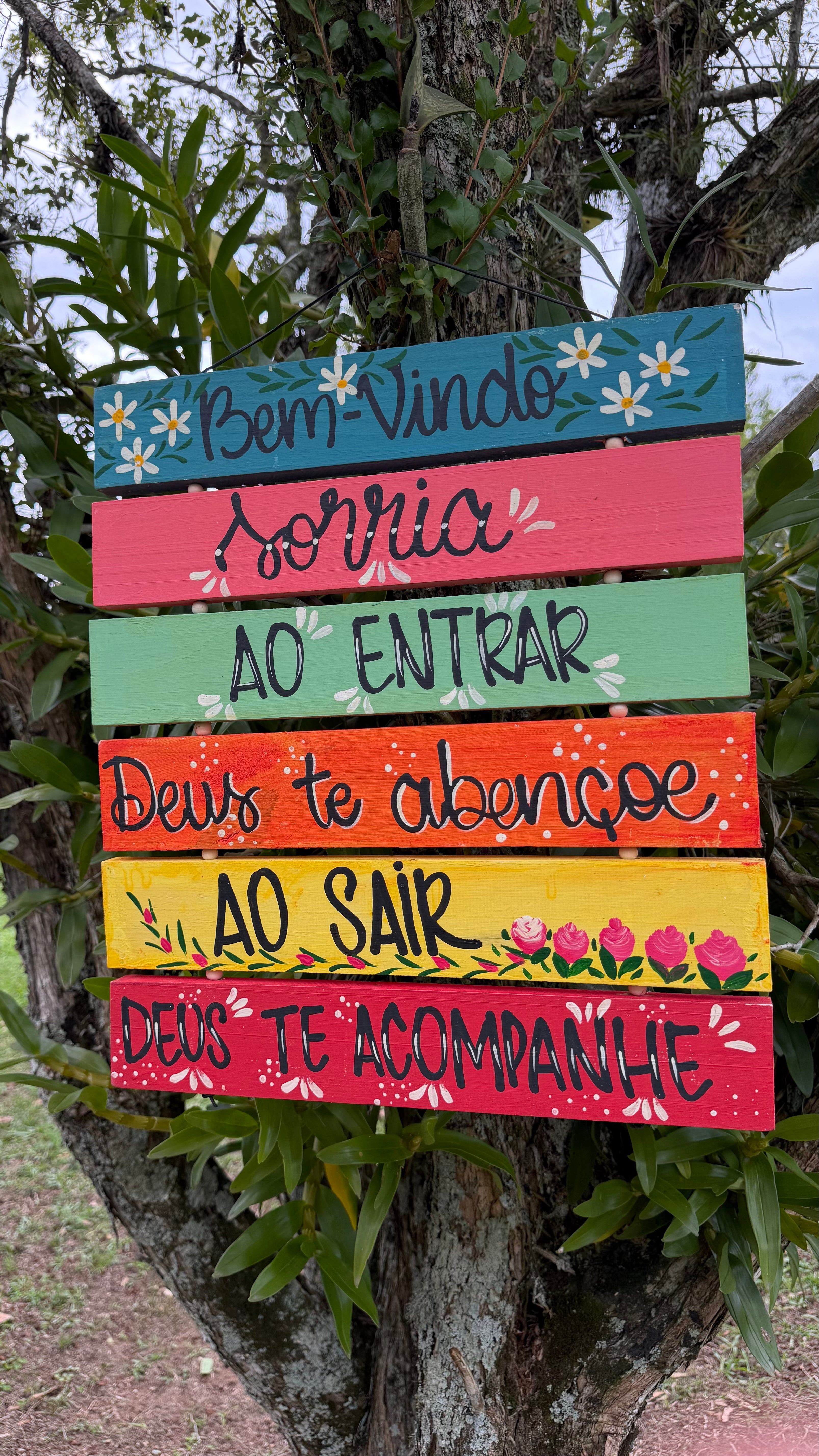 Placa Bem Vindo Deus te abençoe