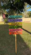 Placa - Bem vindo, Sorria, Agradeça, Entre e Sinta as boas energias desse lar