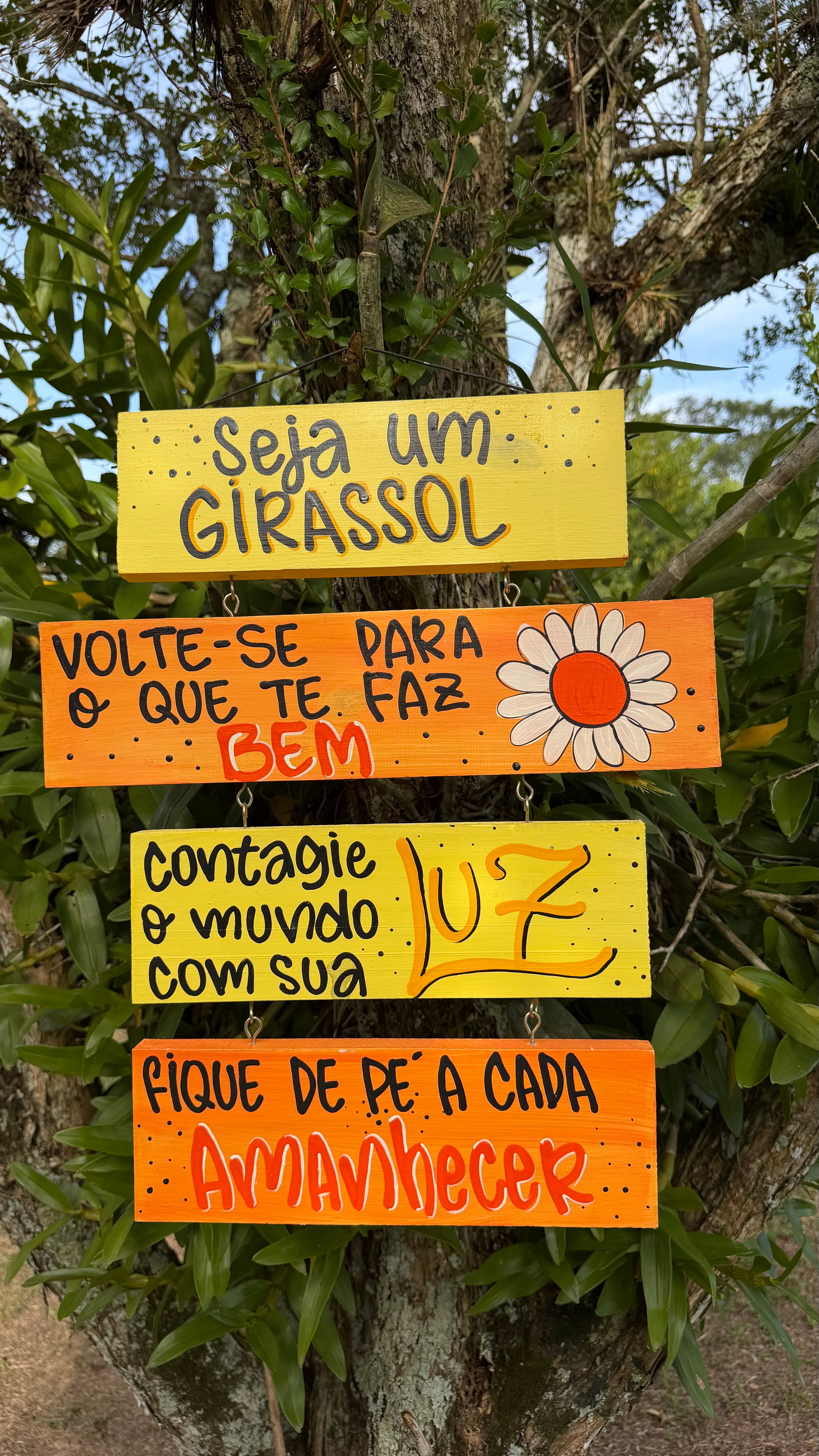 Placa decorada Girassol