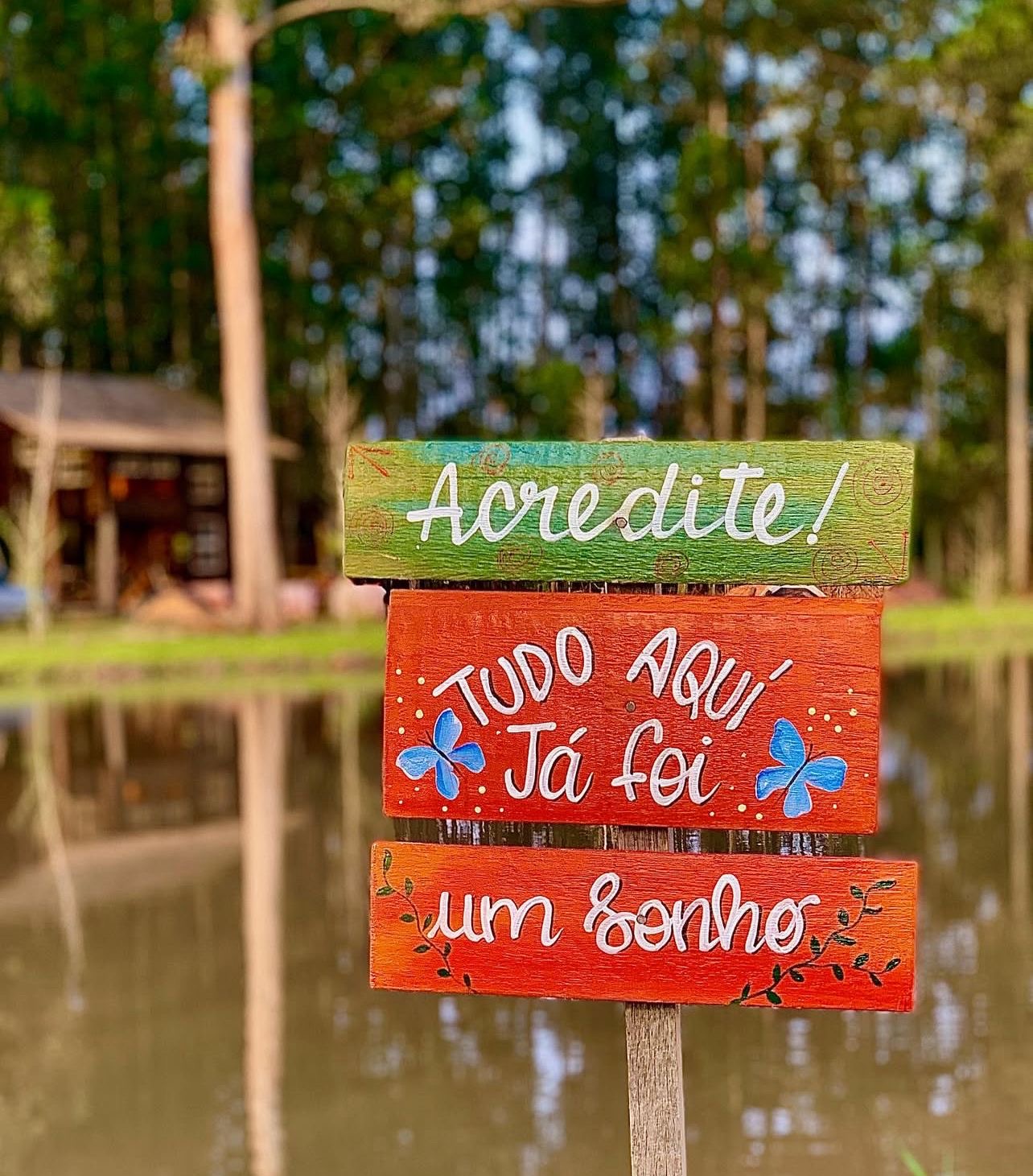 Placa Acredite Tudo Aqui ja Foi um sonho