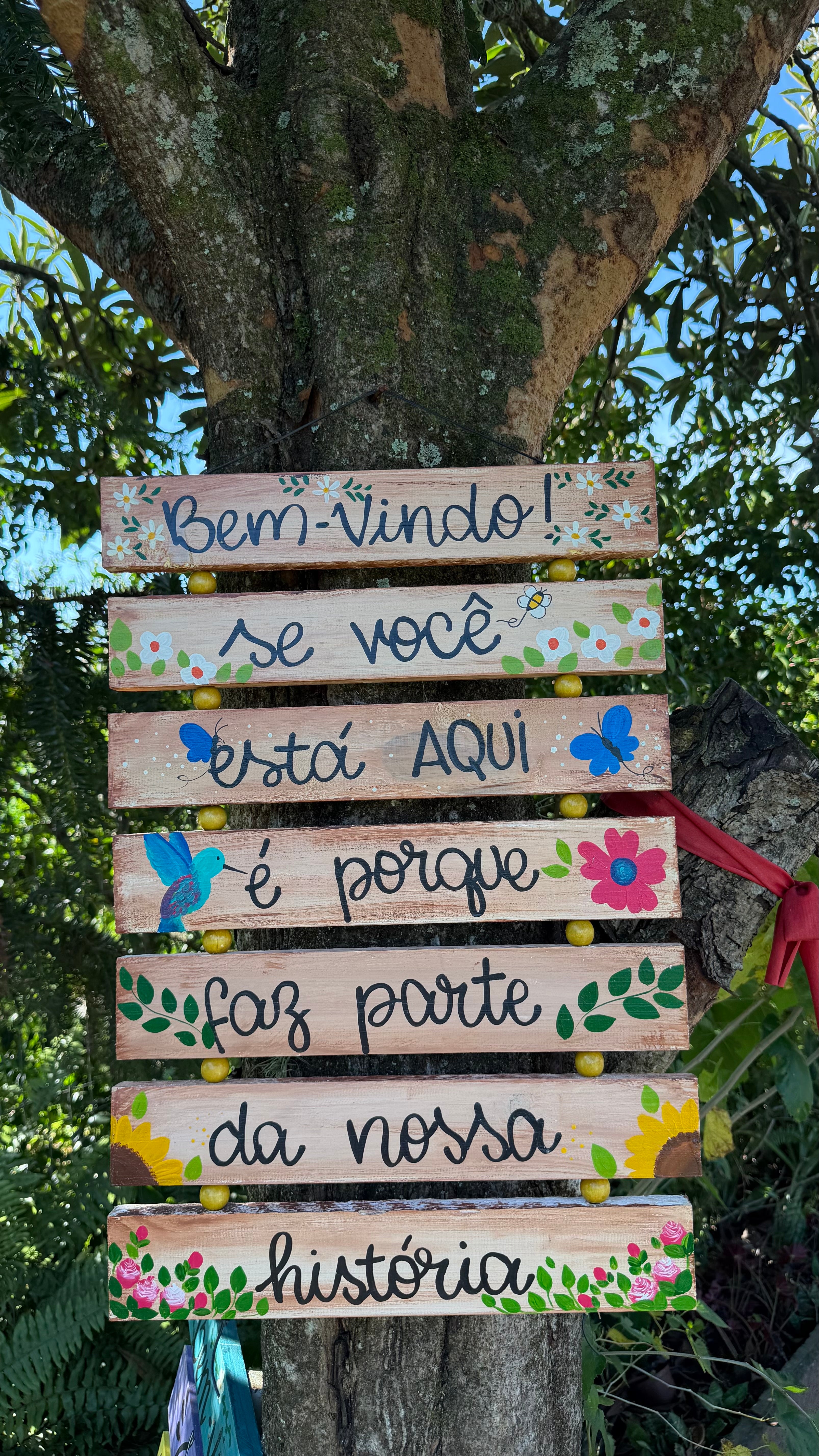 Placa Decorativa Bem-vindo – Você Faz Parte da Nossa História 💚