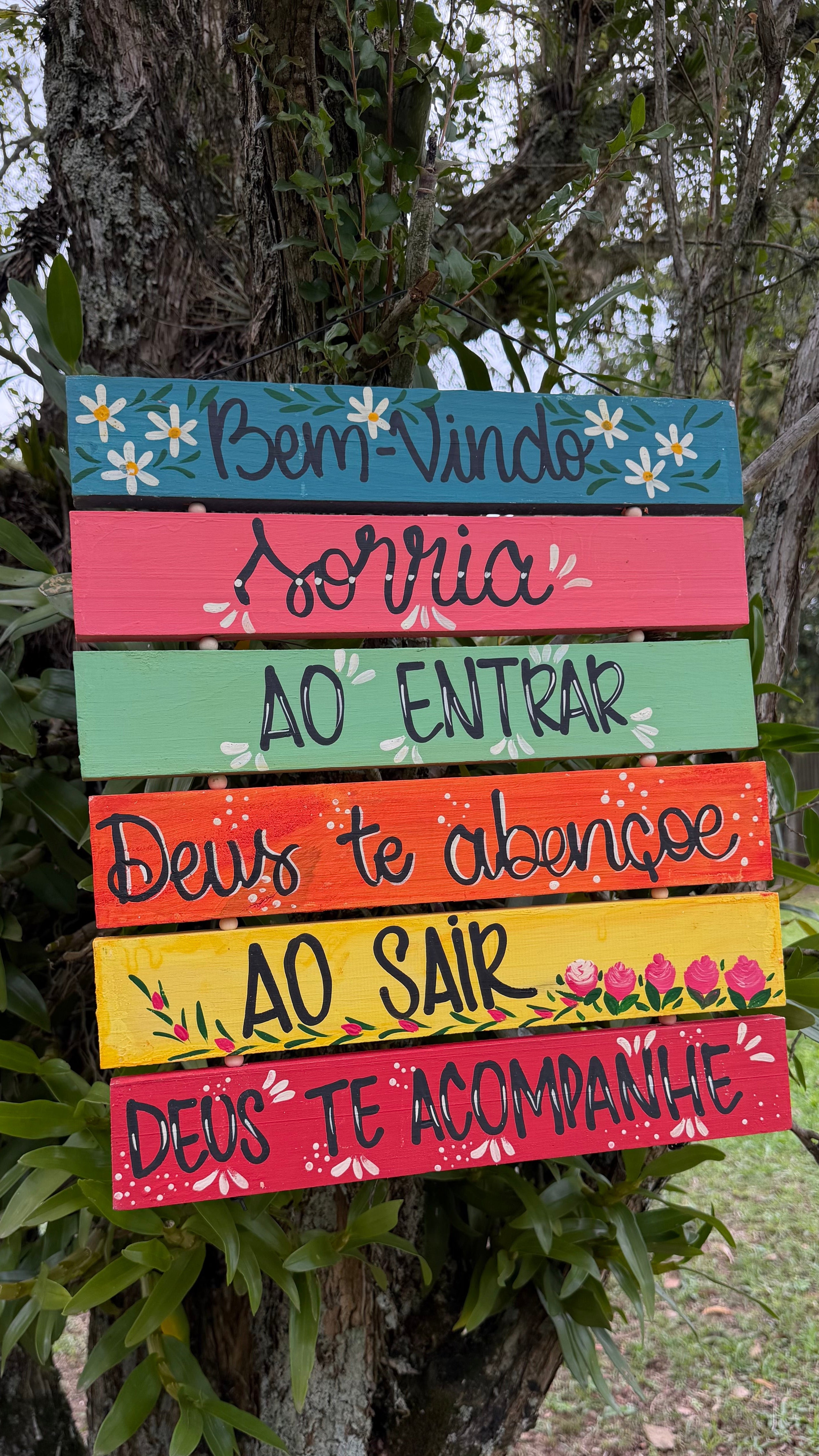 Placa Bem Vindo Deus te abençoe