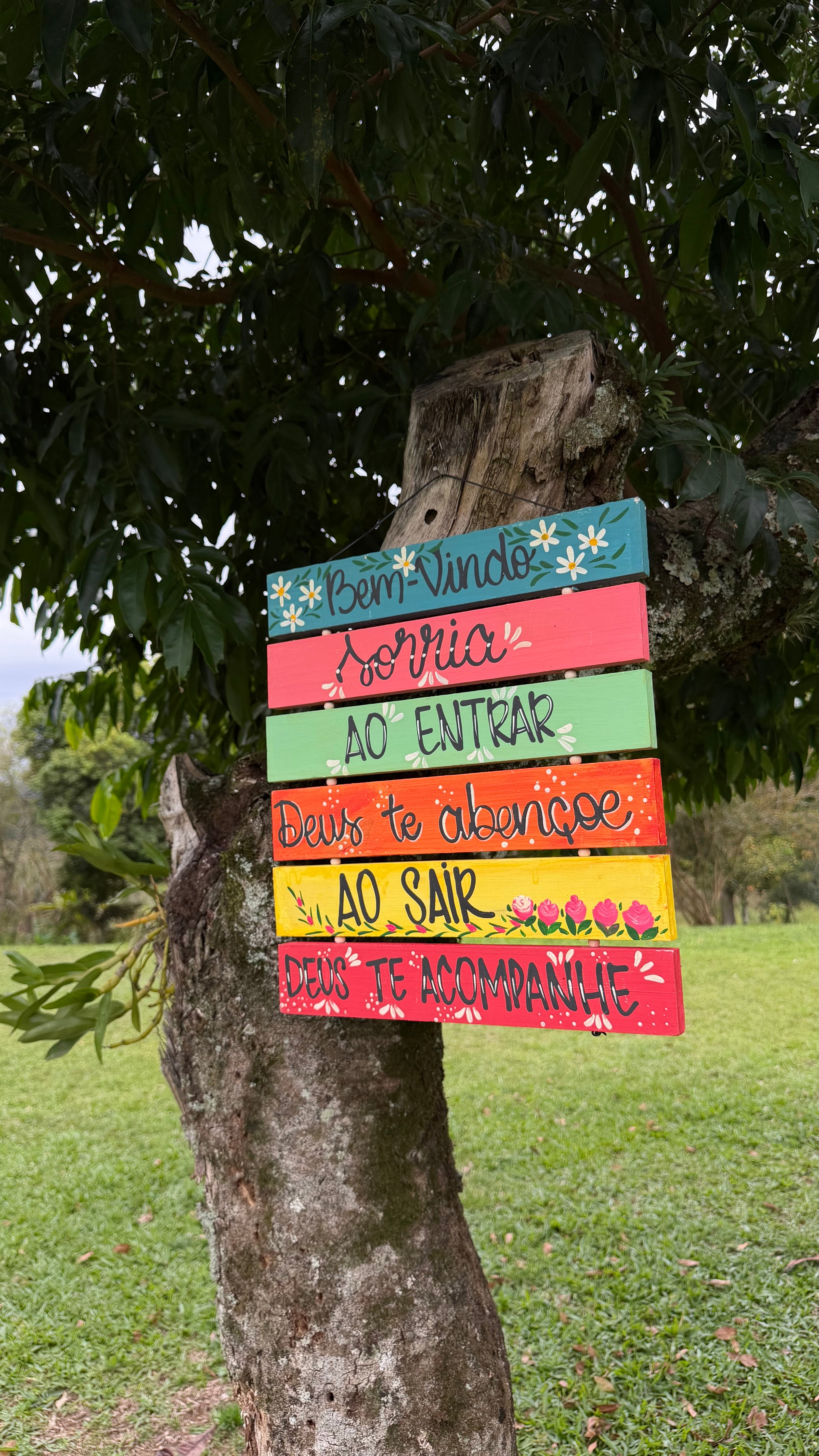 Placa Bem Vindo Deus te abençoe