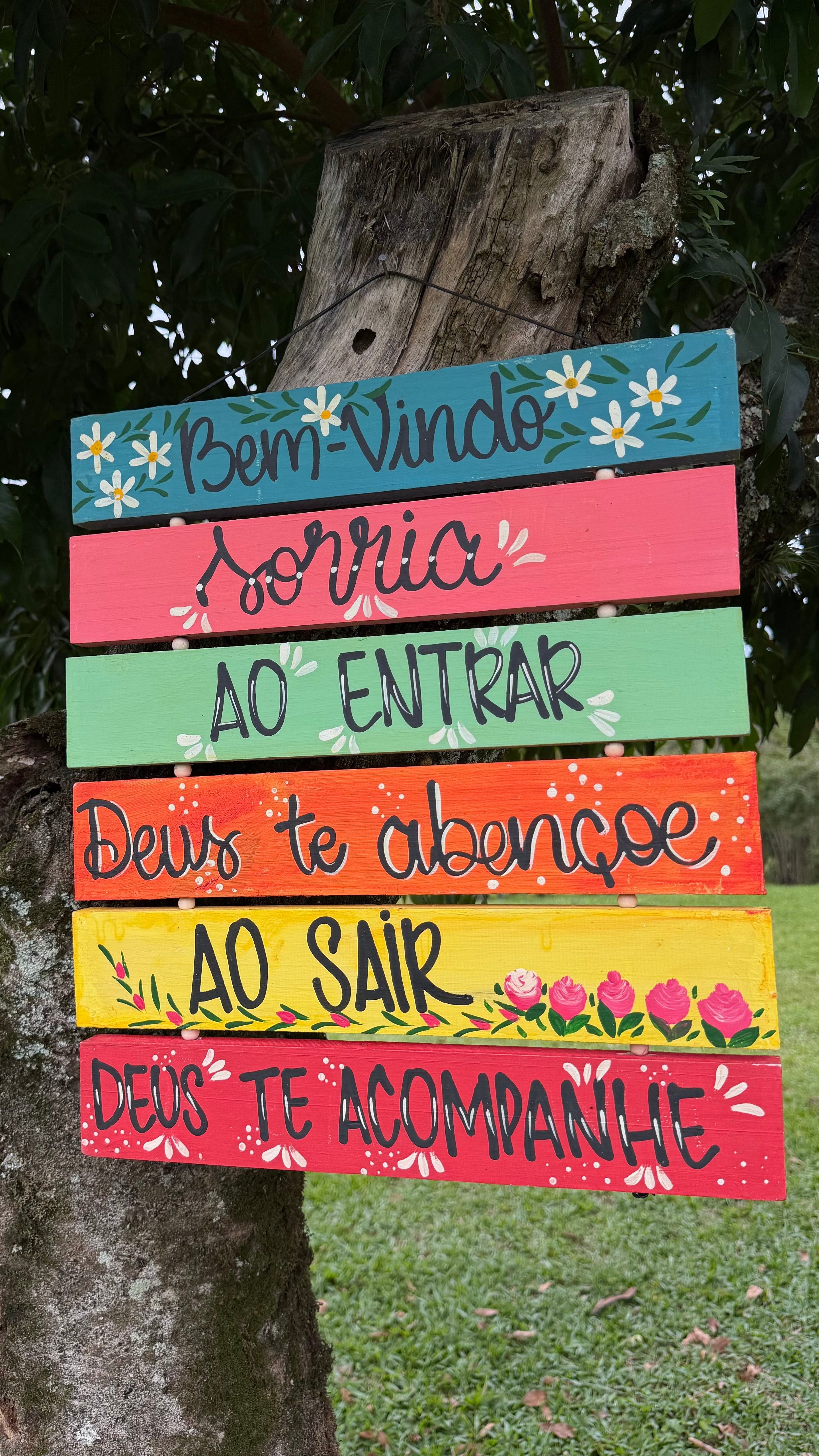 Placa Bem Vindo Deus te abençoe