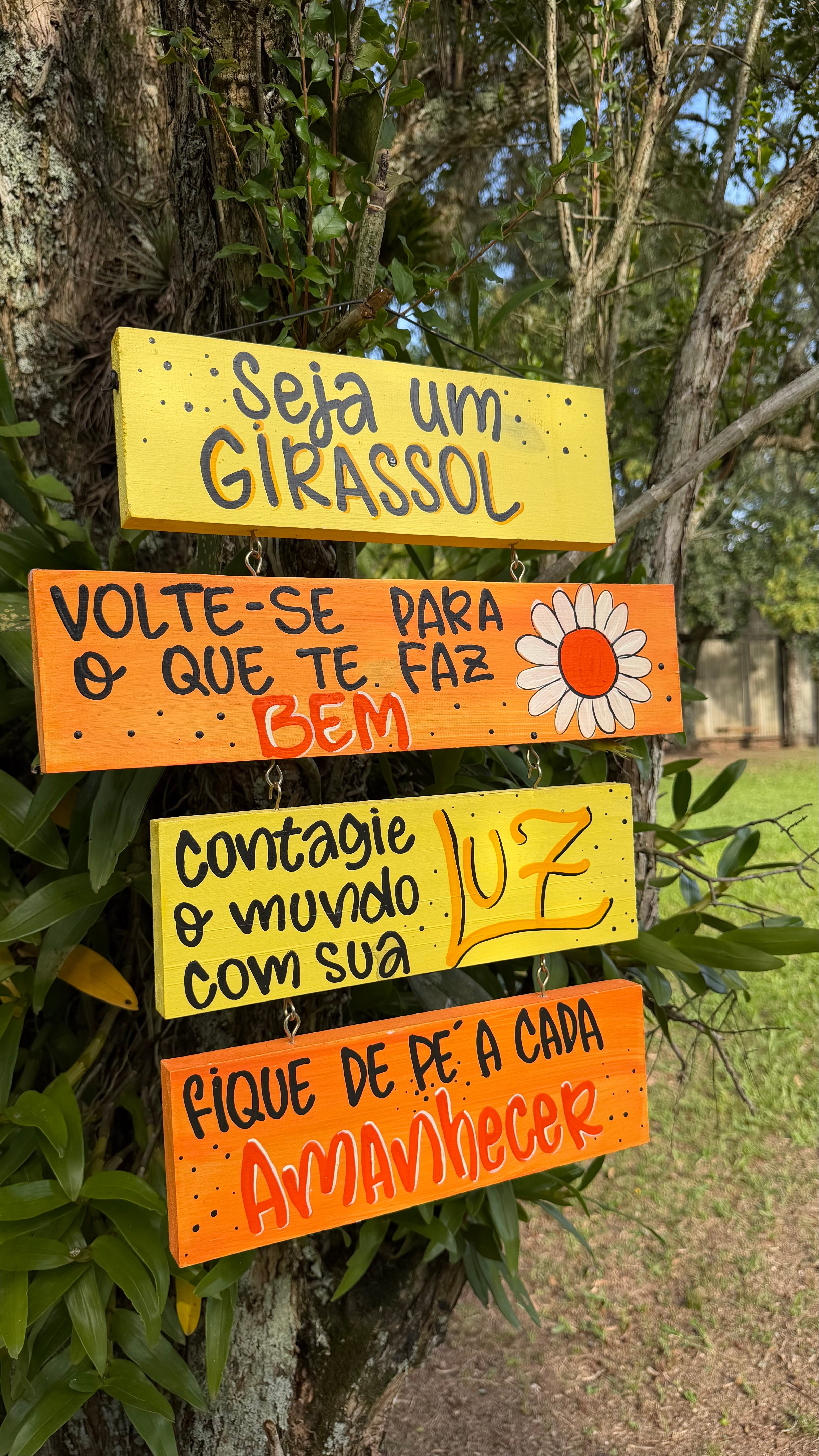 Placa decorada Girassol