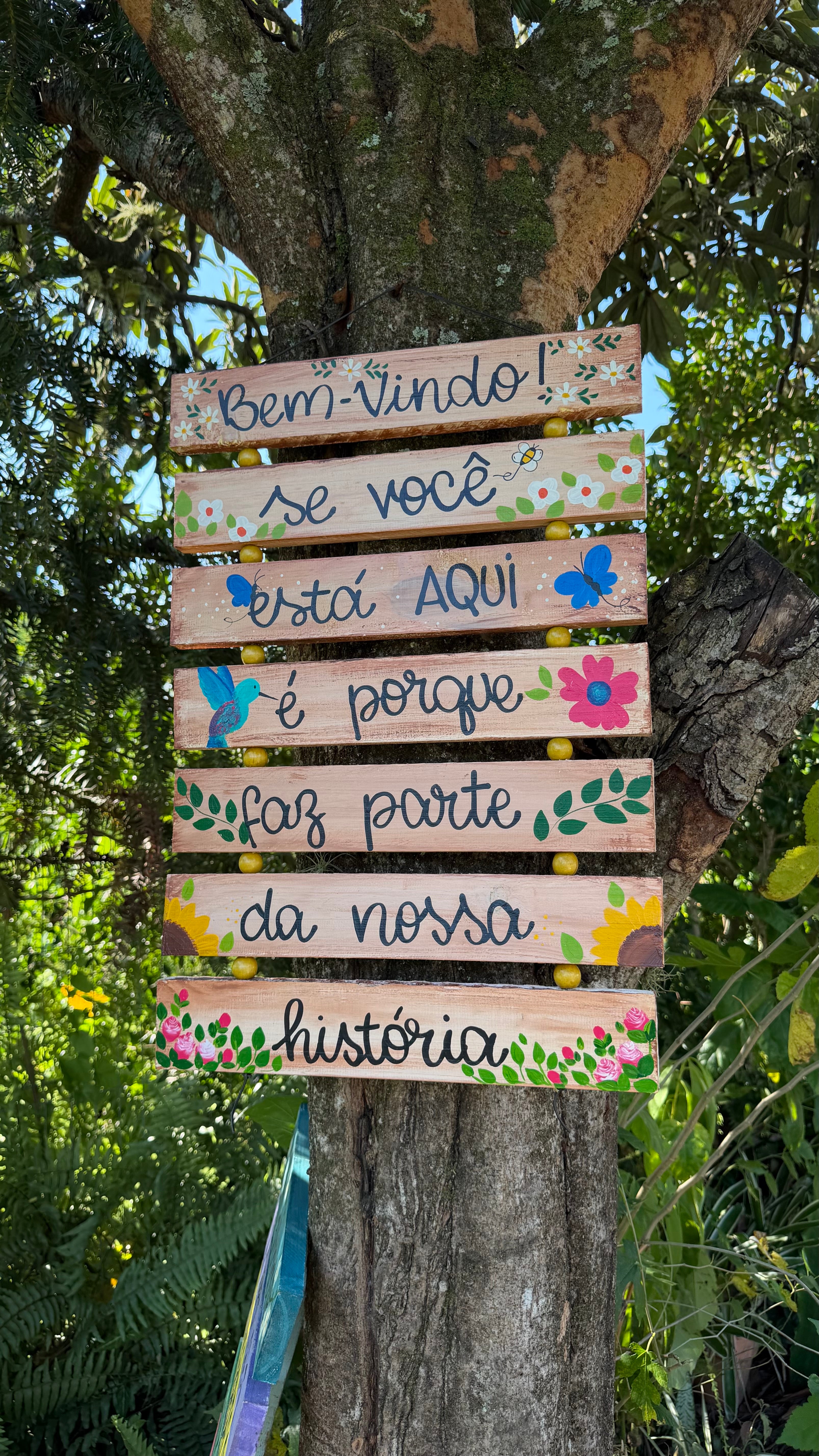 Placa Decorativa Bem-vindo – Você Faz Parte da Nossa História 💚
