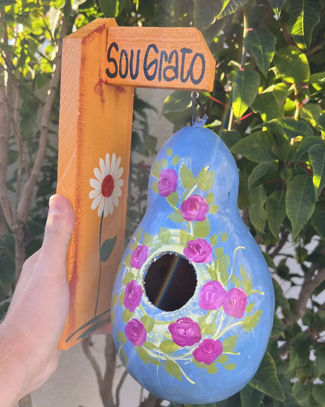 Casinha Decorada em Cabaça - Sou Grato