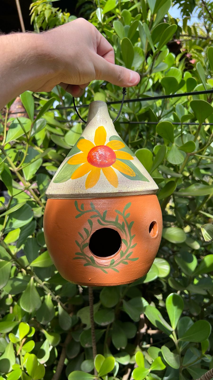 Casinha em Vaso Decorado