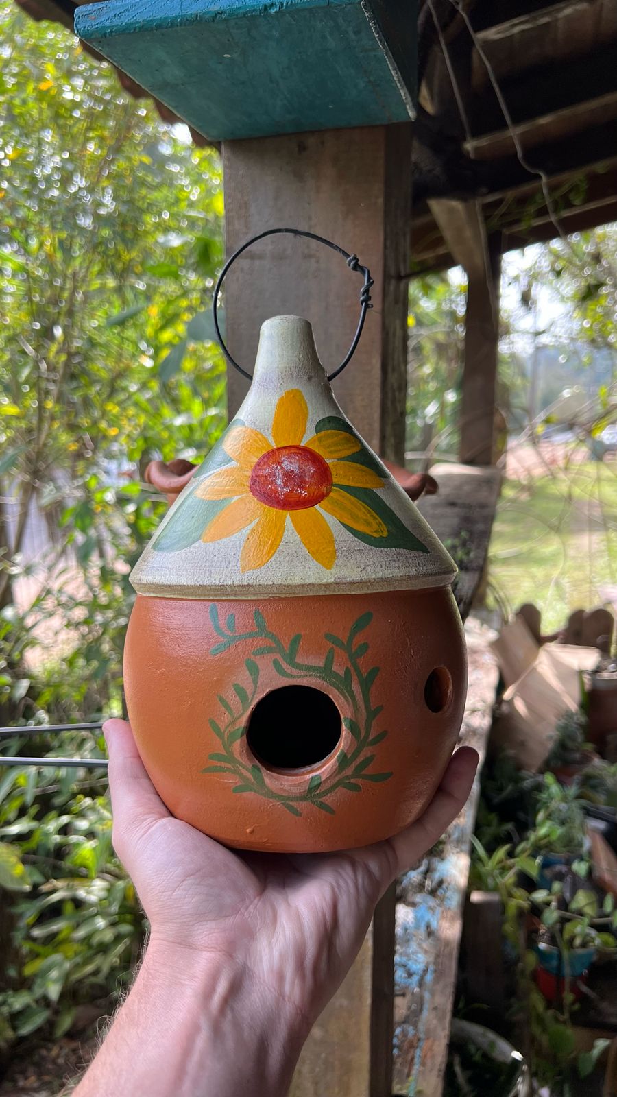 Casinha em Vaso Decorado