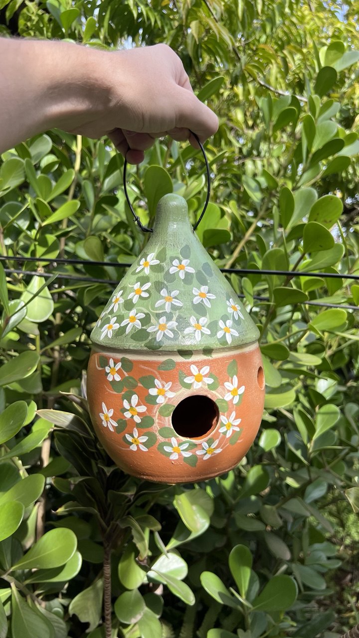 Casinha em Vaso decorado Margarida