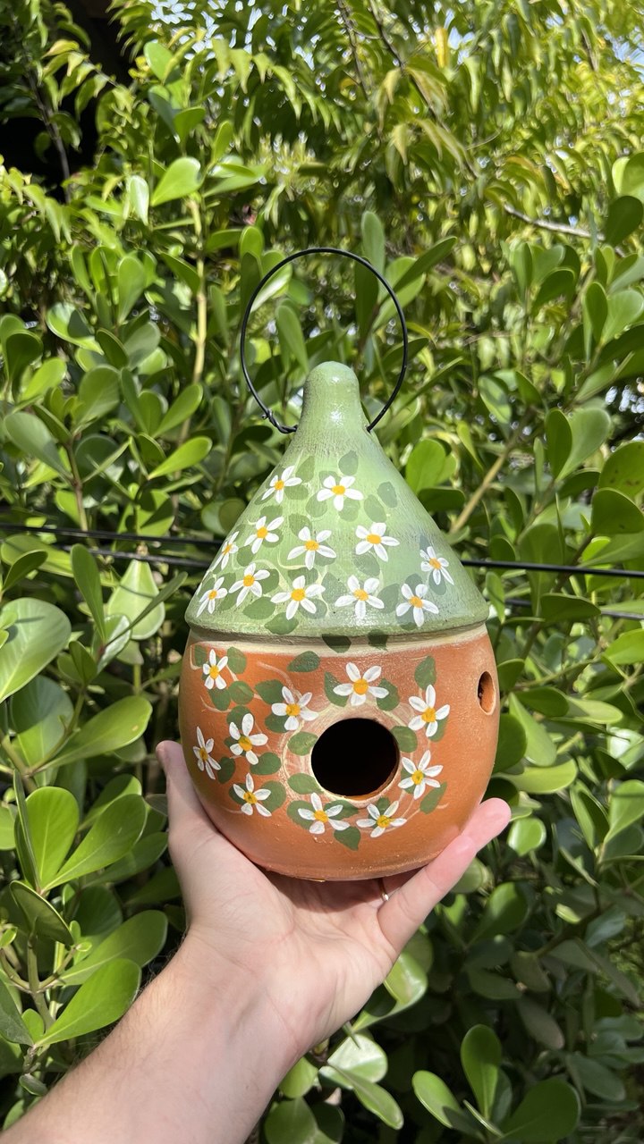 Casinha em Vaso decorado Margarida