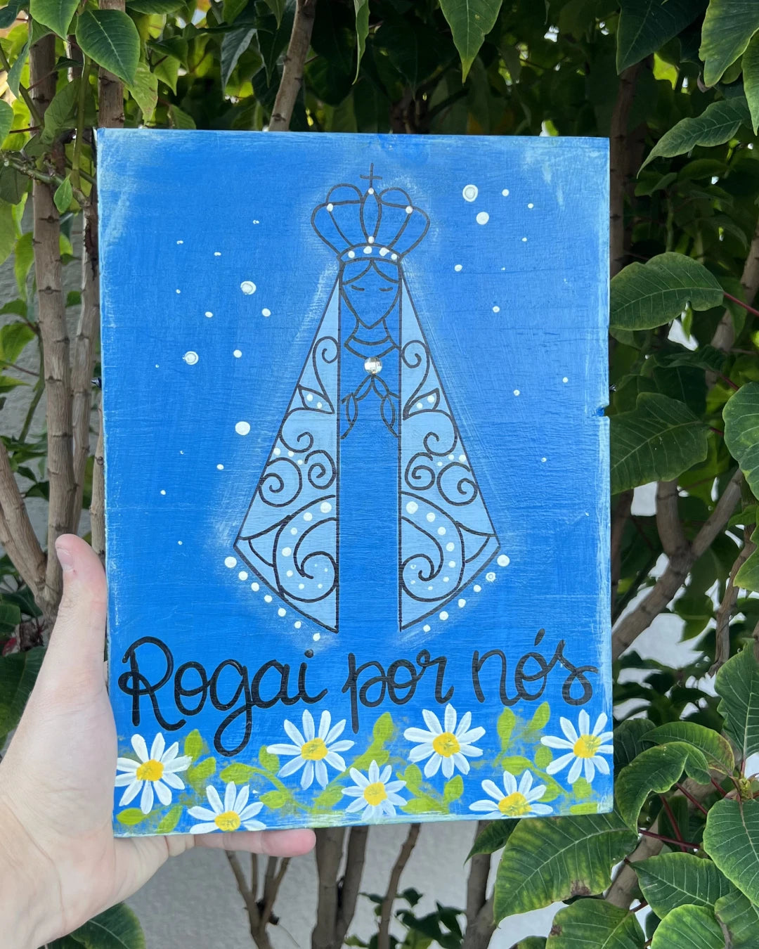 Placa Rogai por Nós