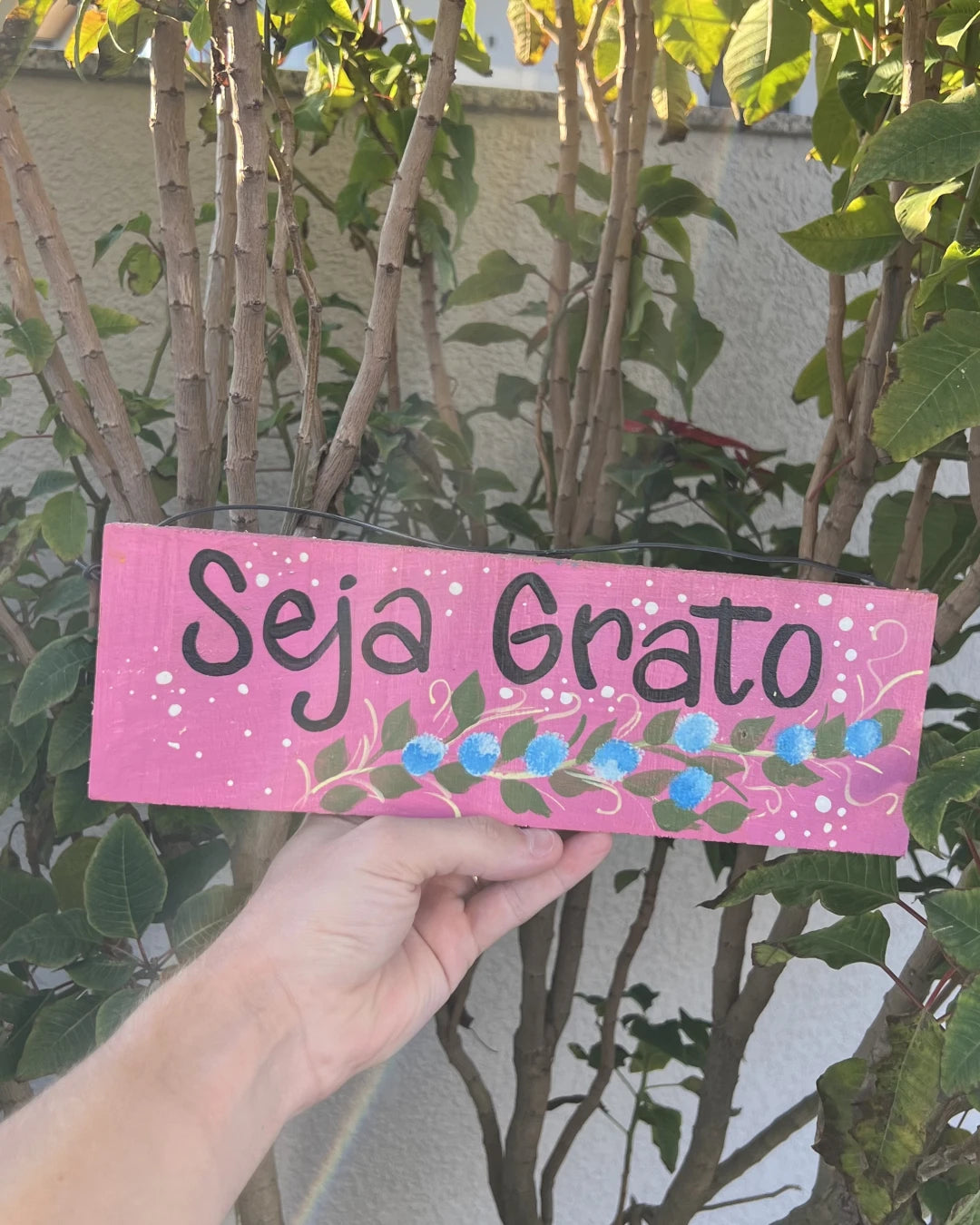 Placa Decorada Seja Grato