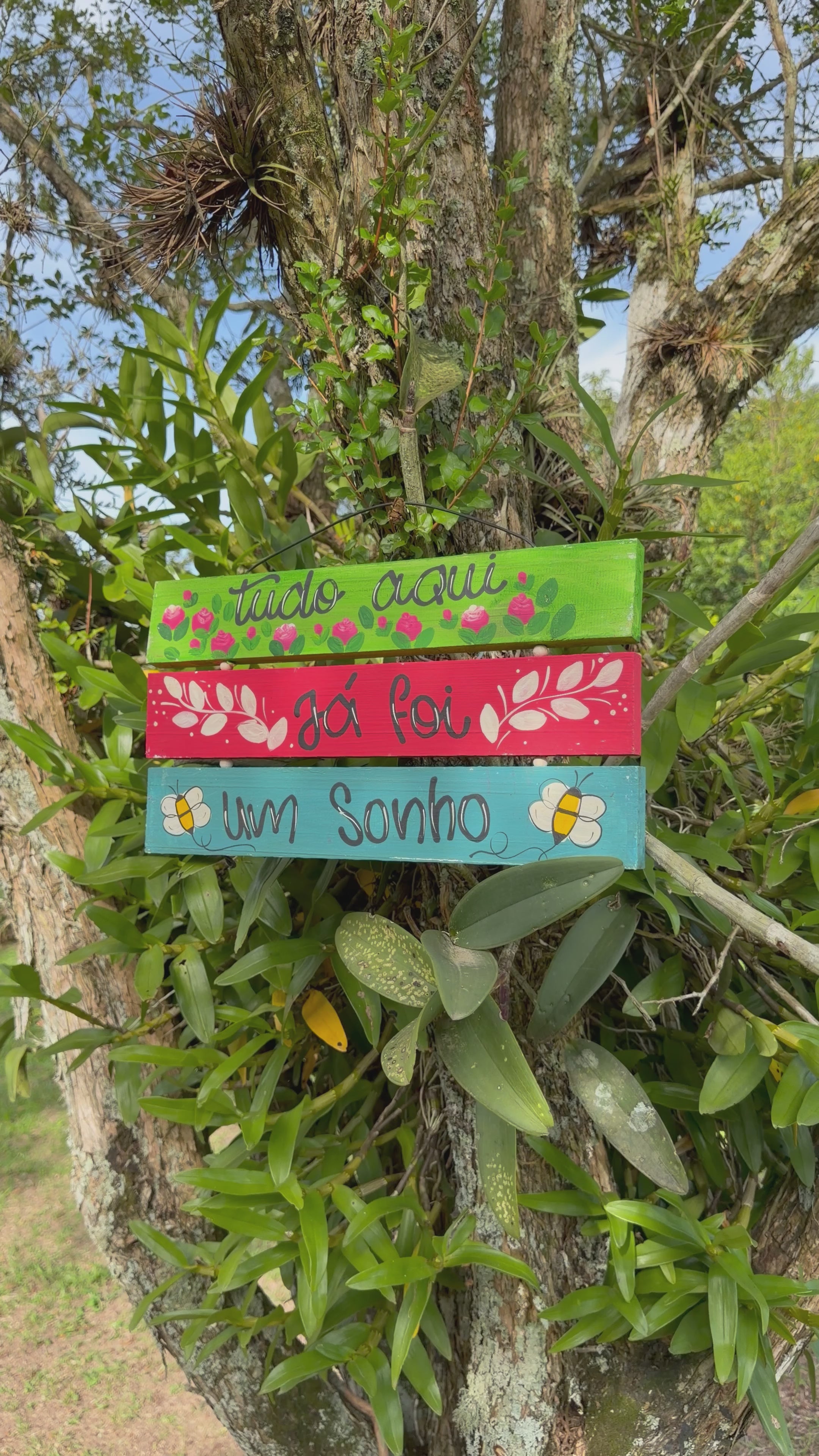 Placa decorada- Tudo aqui já foi um sonho